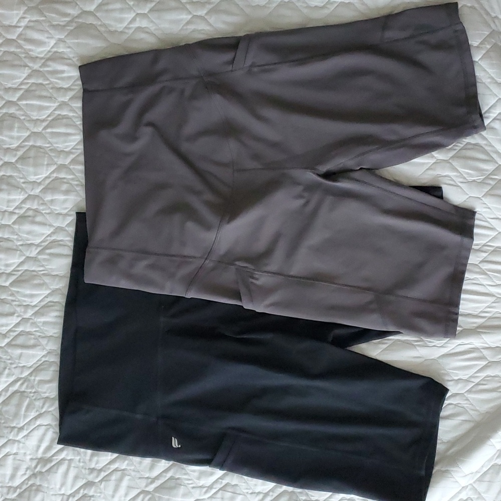 Fabletics PureLuxe Maternity Bike Shorts Bundle Black & Grey Size Small